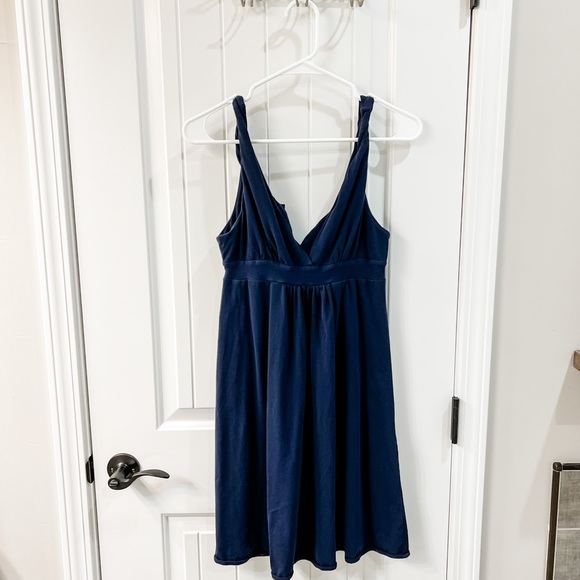 J. Crew Navy Strappy Tank Top Sun Dress Size Medium - Picture 1 of 7
